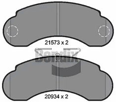 Колодки MB100 - перед - h=14  